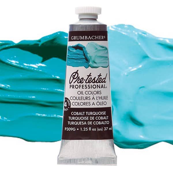 Grumbacher Pre-Tested Oil Paint 37 ml Tube - Cobalt Turquoise