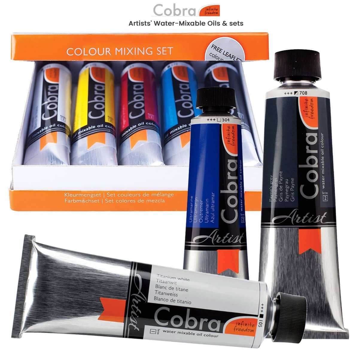 Cobra Water Mixable Oil Color 40ml Permanent Blue Violet