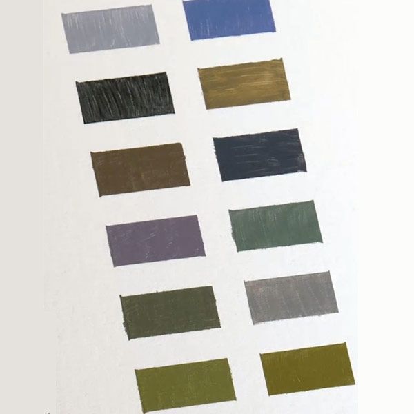 Grey Oil Colors Color Chart