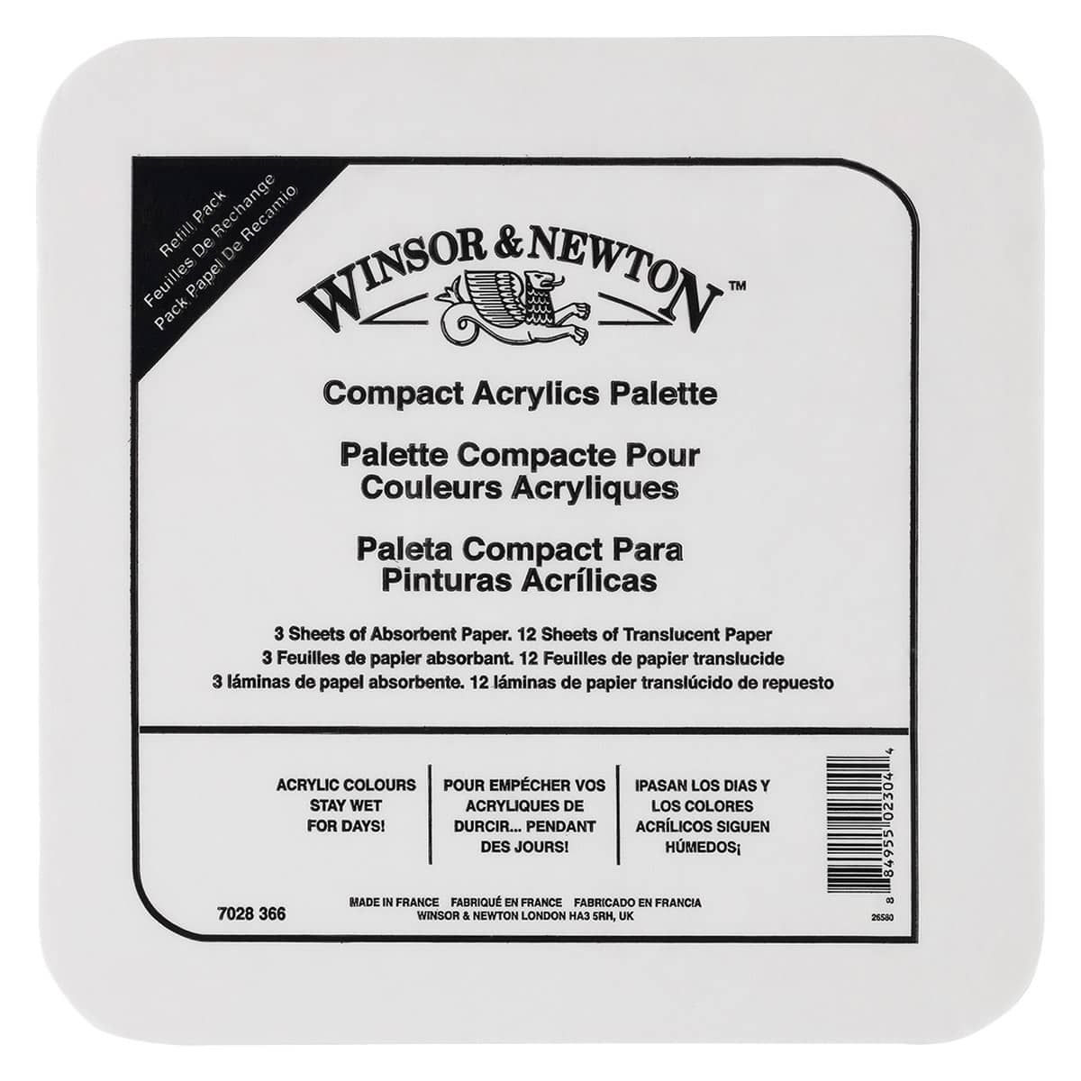 Winsor & Newton Acrylic Stay Wet Palette Refills