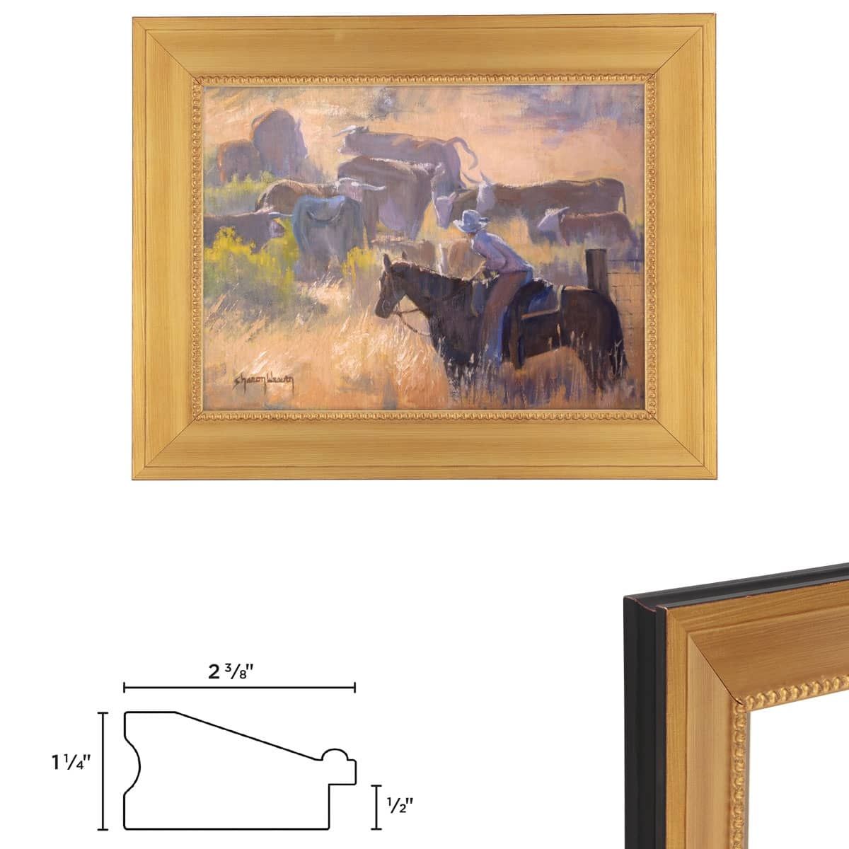 Millbrook Collection - Constantine 2.375" Gold Frame 20X24 w/ Acrylic