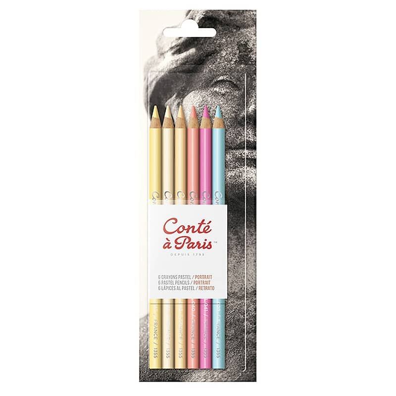 Conté Pastel Pencils Set of 6, Portrait Colors Jerry's Artarama