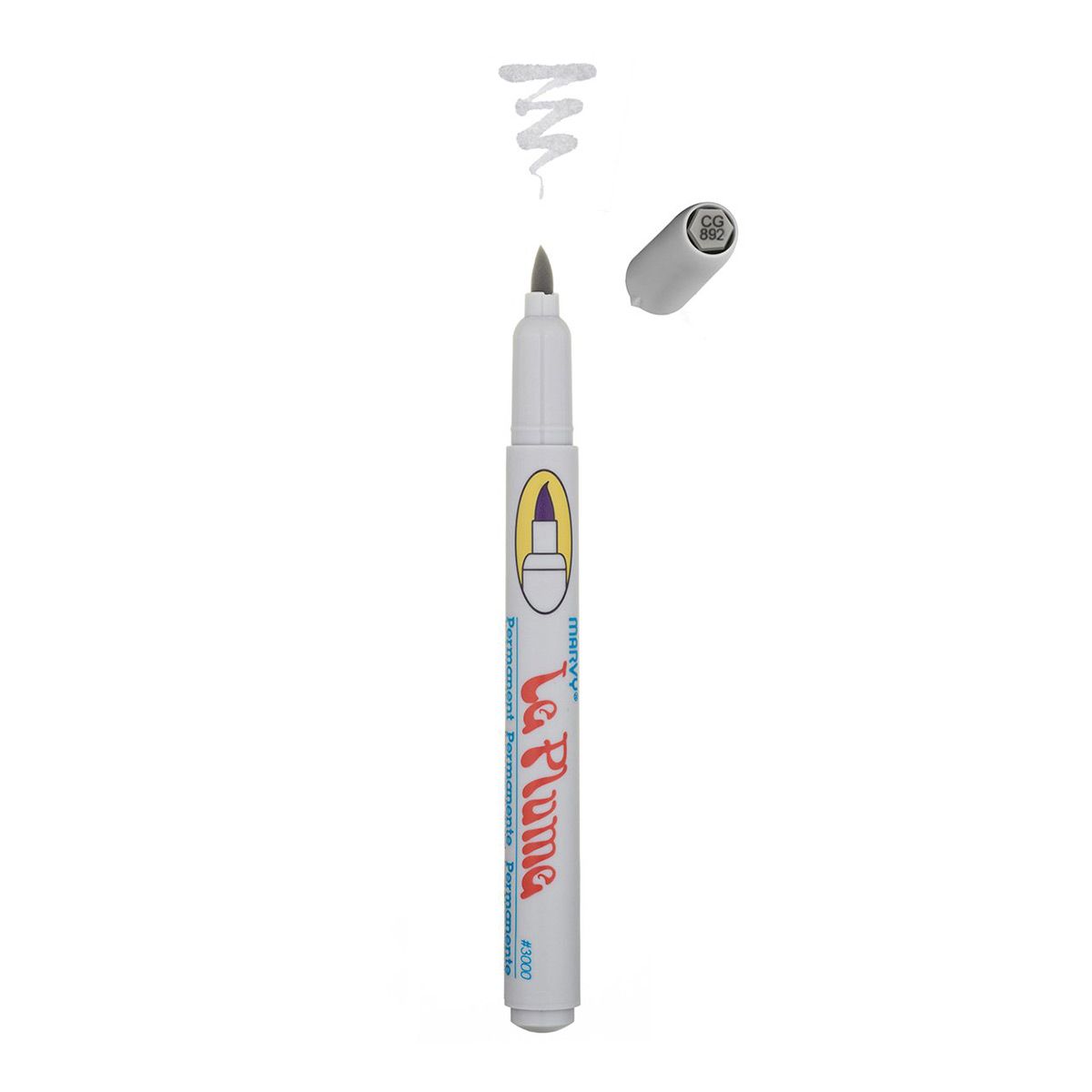 Marvy Uchida Le Plume 3000 Brush Tip Marker Cool Grey 2 CG892