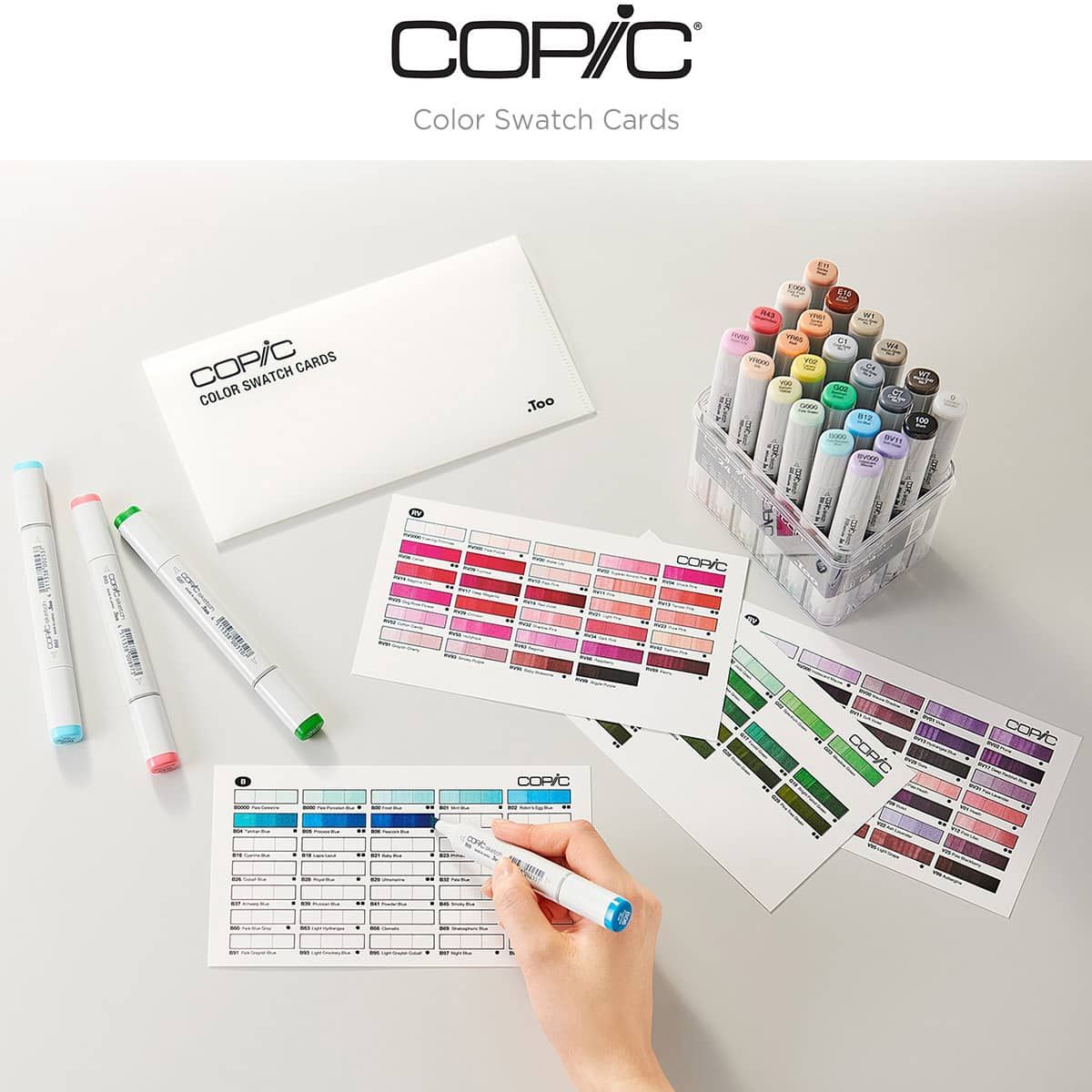 COPIC color swatch cards