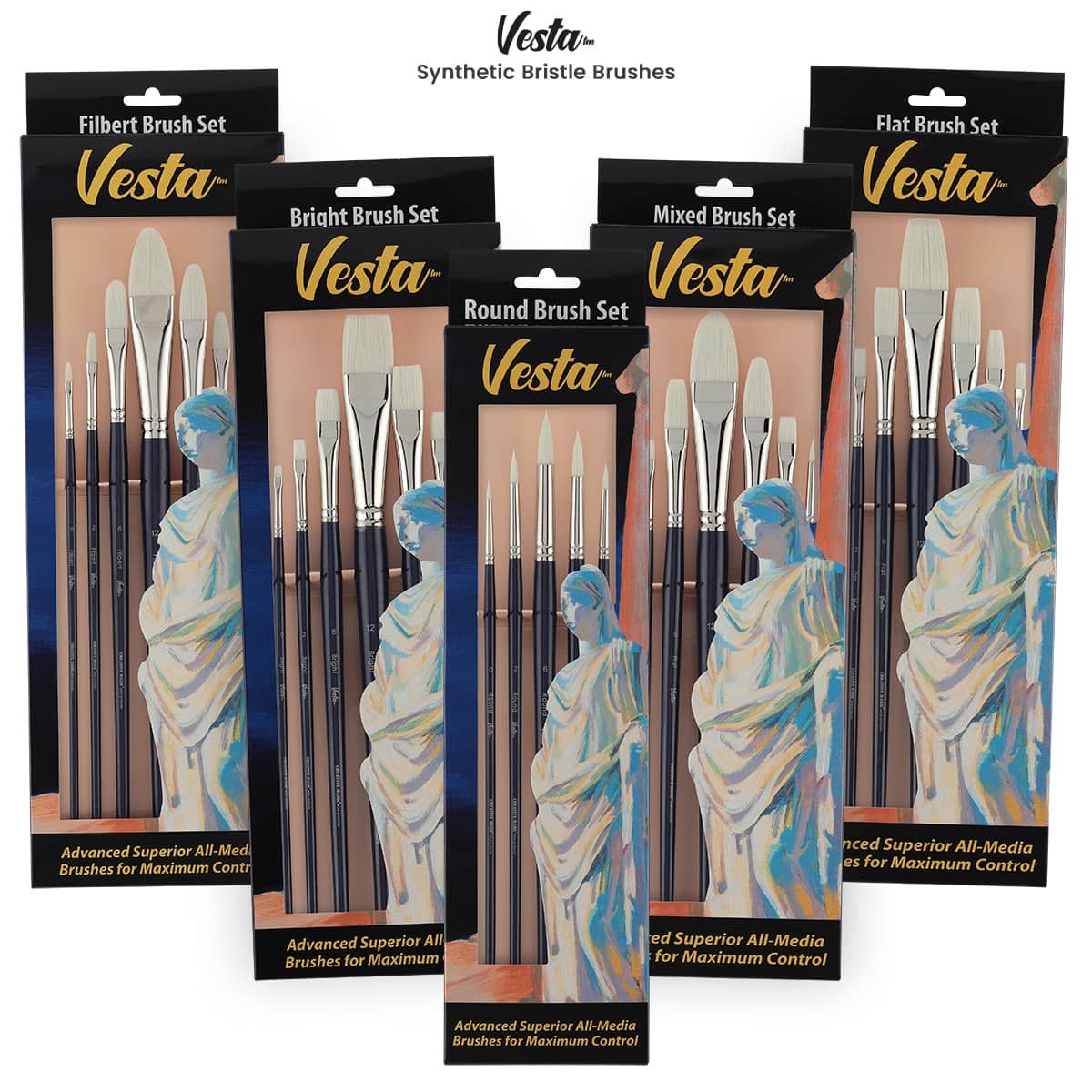 Natural Bristle Paintbrushes by Creatology™