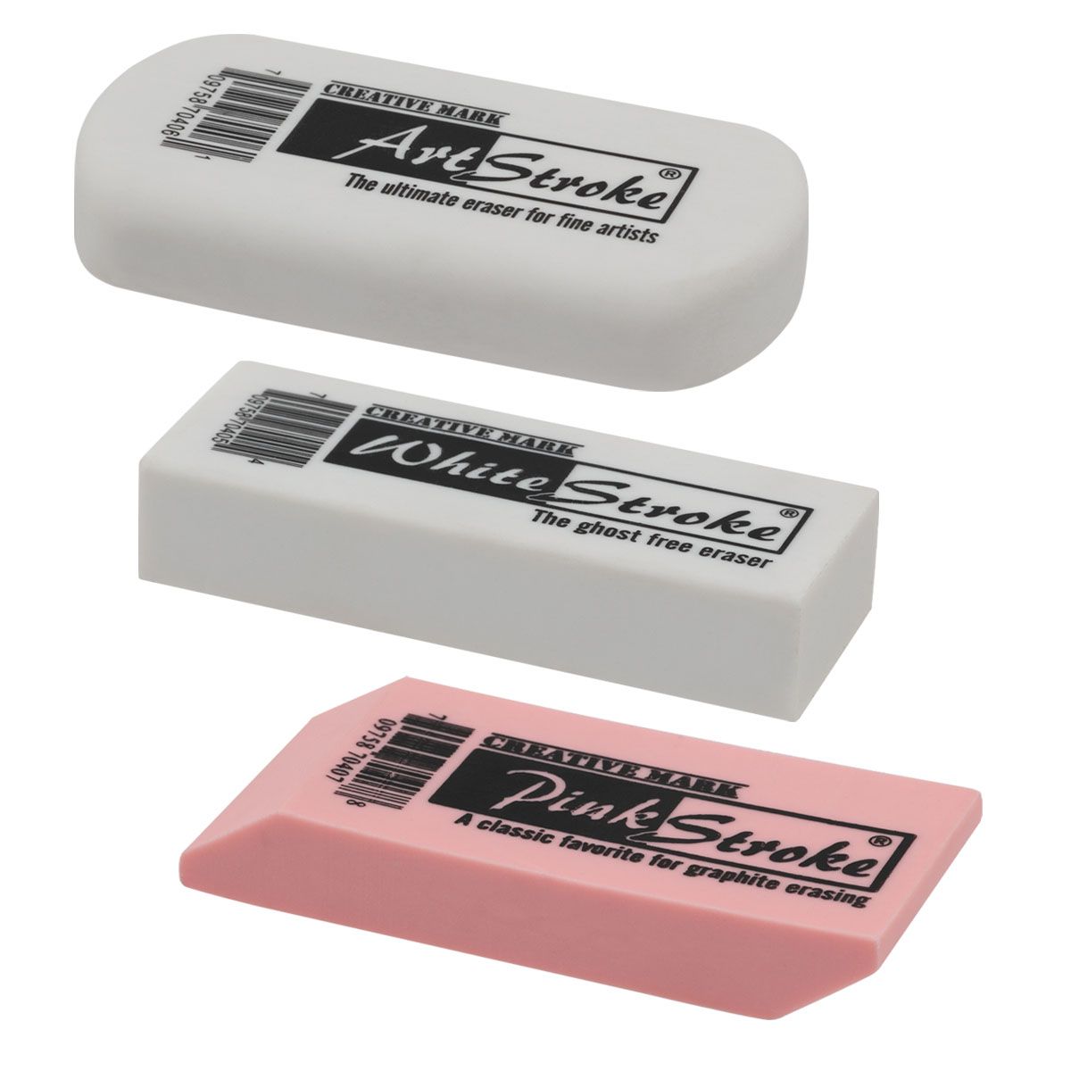 Creative Mark Pink Stroke Art Eraser, Box of 18