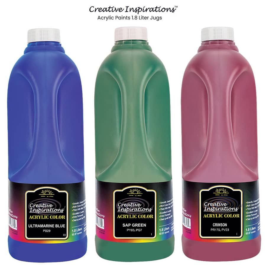 Creative Inspirations Acrylic Paint, Permanent Red 1.8 Ltr. Jug