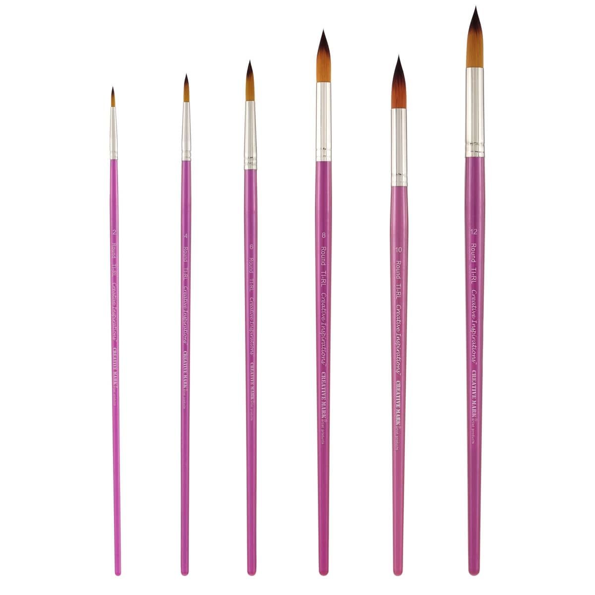 Creative Inspirations Dura Handle Brushes -  Long Handle Round 