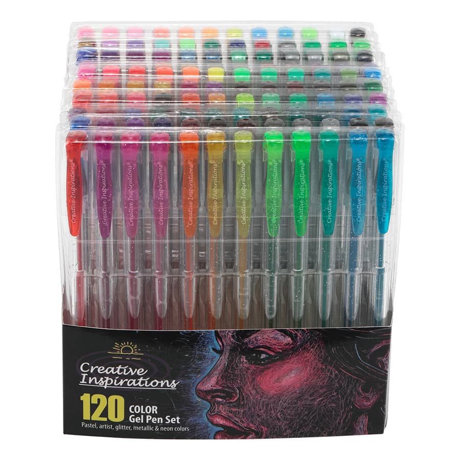 Gel pens Set 12/24 100 Colored Gel Pen Tip Glitter Gel pens with Canvas Bag