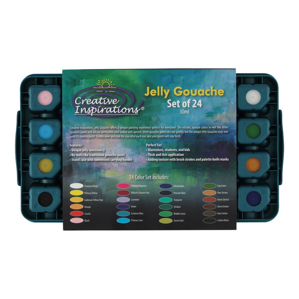 Creative Inspirations Jelly Gouache Set of 24, 30ml Colors