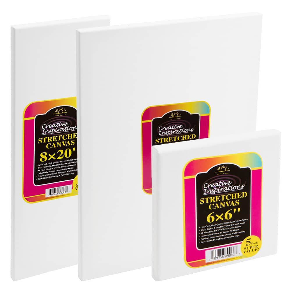 Creative Inspirations Super Value Stretched Canvas 5-Packs