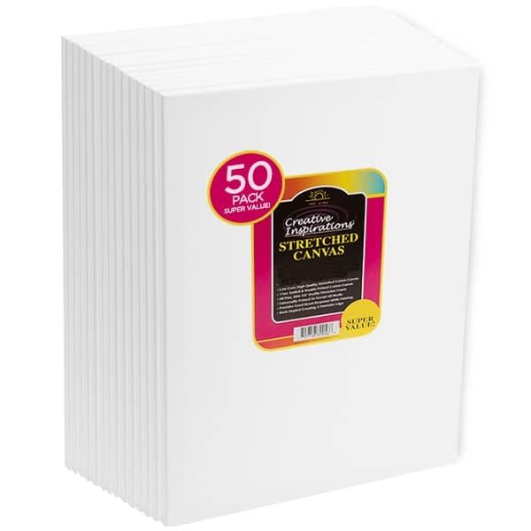 Creative Inspirations 9x12 Value Stretched Canvas, Box of 50