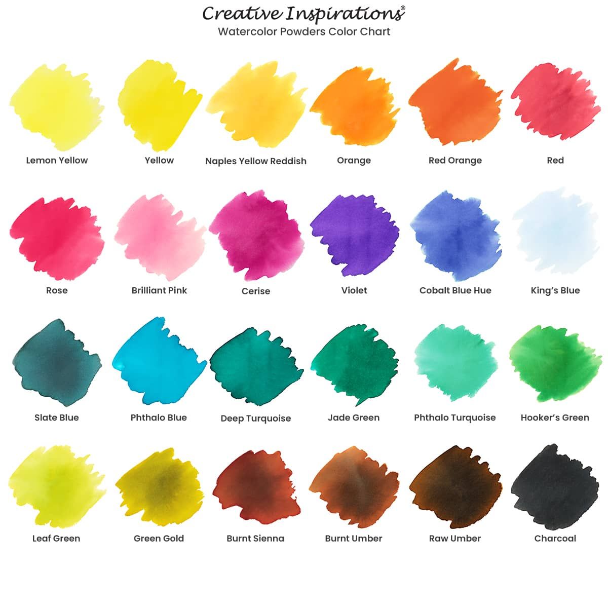 All Creative Inspiration Watercolor Powders are non-toxic and non-hazardous