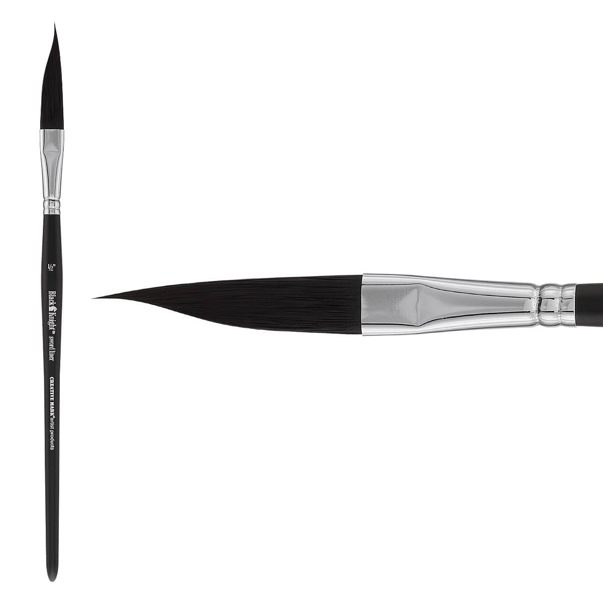 Black Knight Synthetic Brush Short Handle 1/2in Sword Liner