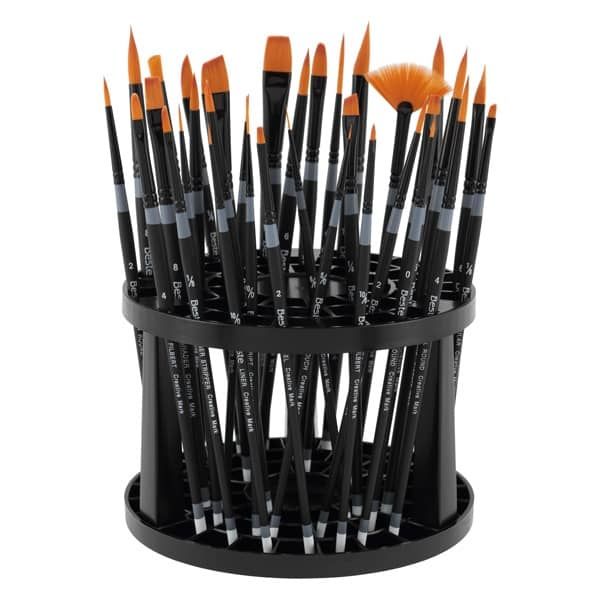 Beste Superior Golden Taklon Hair Brush Value Set of 32 w/ Brush Crate