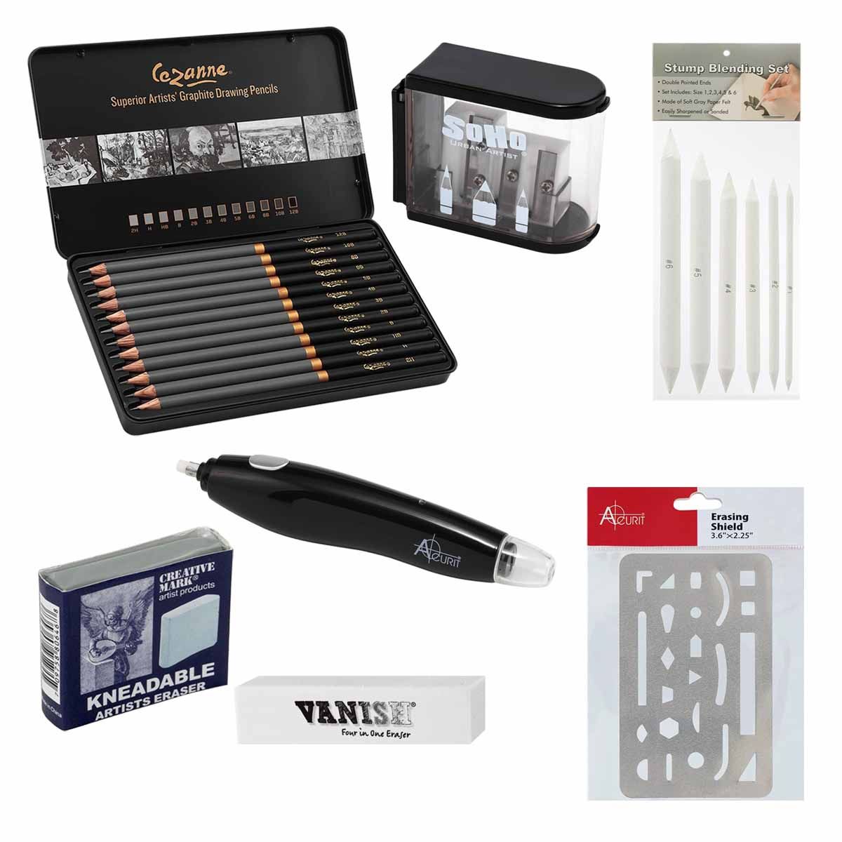 Creative Mark Cezanne Graphite Pencil Tin Set of 12 Bundle | Jerry's ...