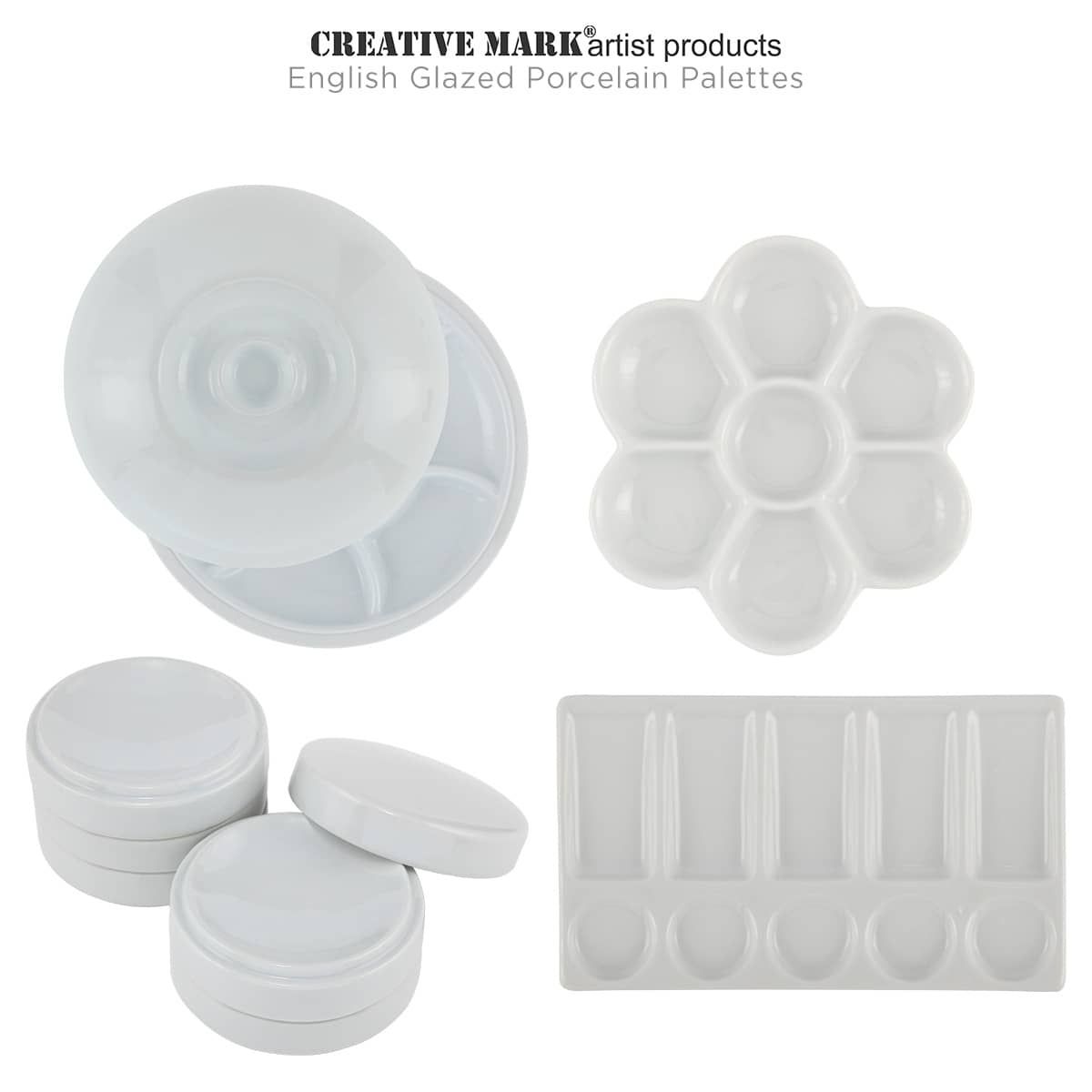 Creative Mark English Glazed Porcelain Palettes