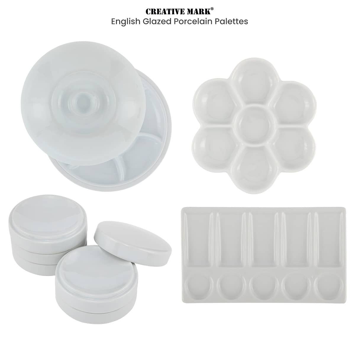 Creative Mark English Glazed Porcelain Palettes
