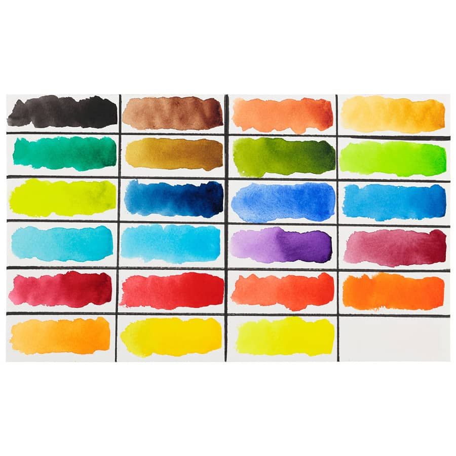 Color Swatches Creative Mark Globetrotter Wristband Watercolor Pan Set of 24	