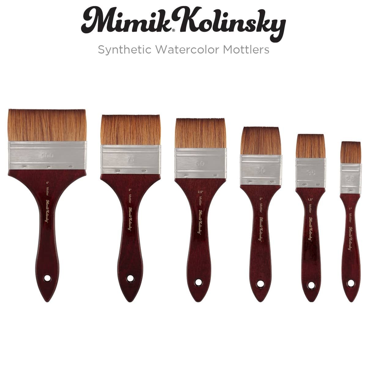 Mimik Kolinsky Synthetic Watercolor Mottlers