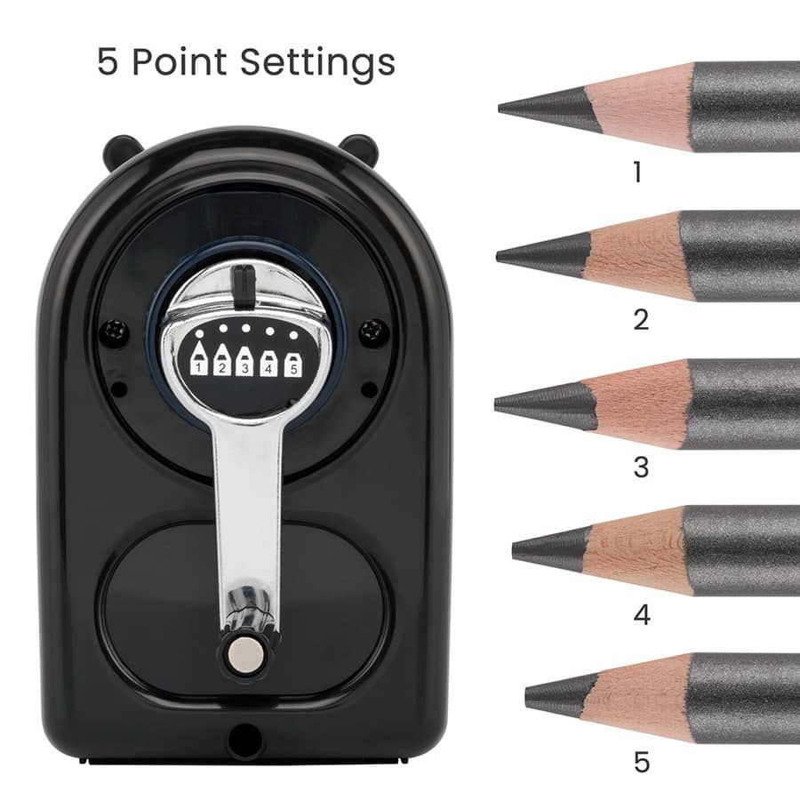A choice of 5 pencil points