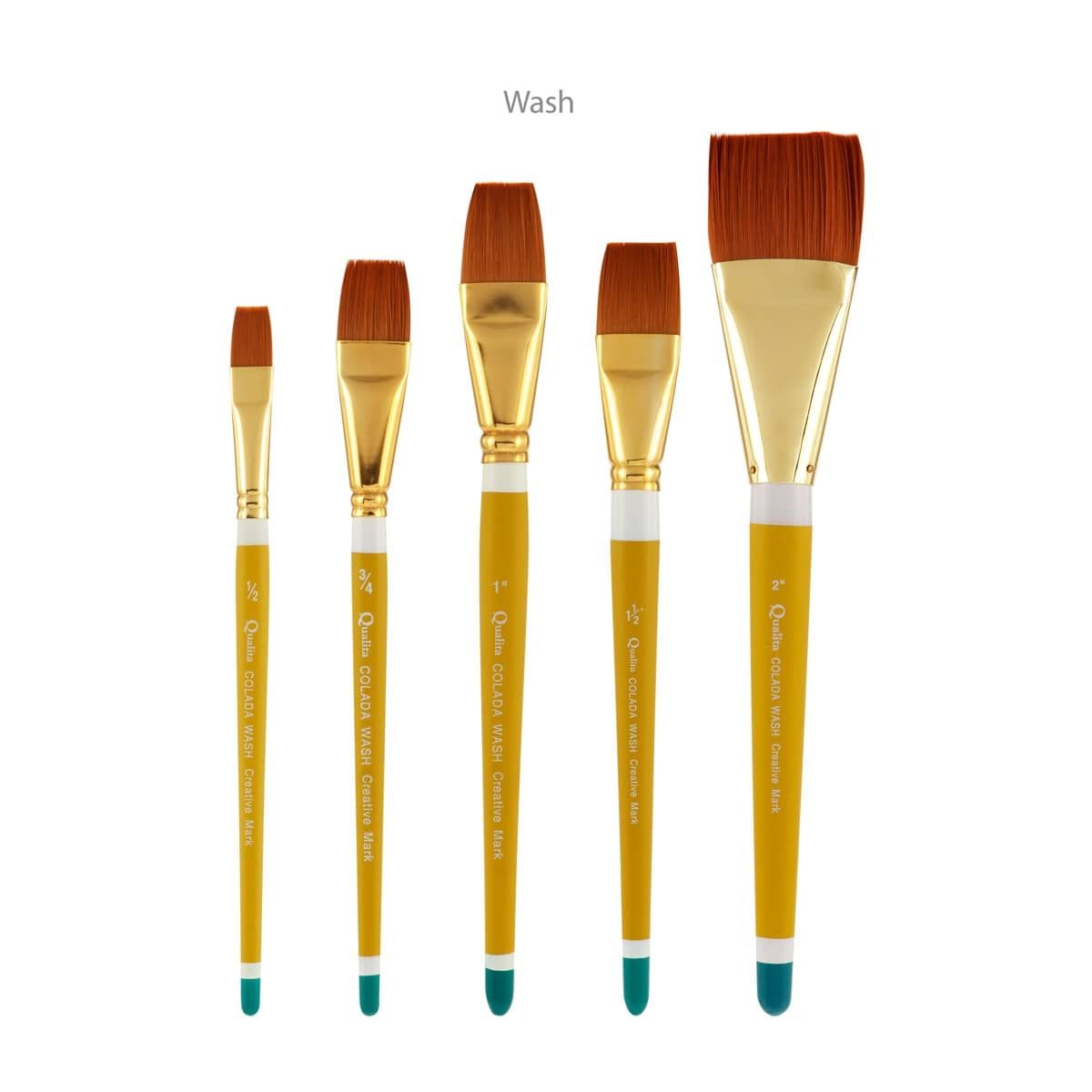 Creative Mark Qualita Golden Taklon Short Handle Brushes