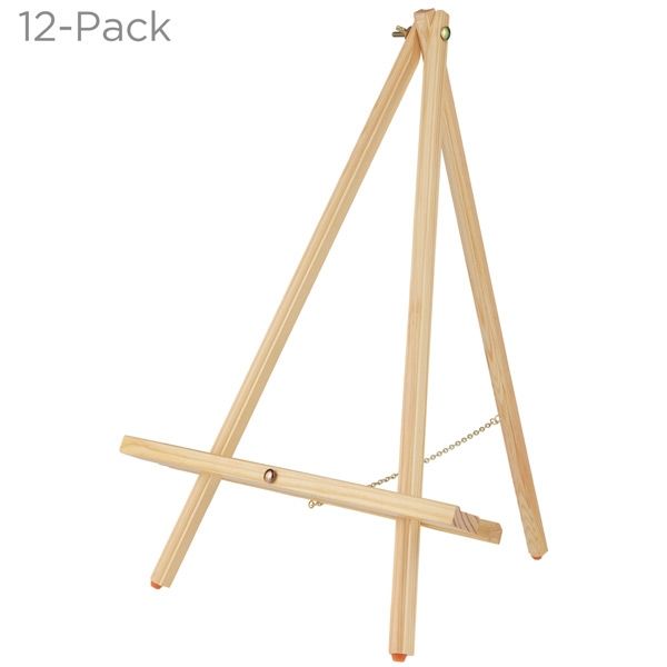 12-Pack Table Top Display Easel Natural Wood -Thrifty Creative Mark