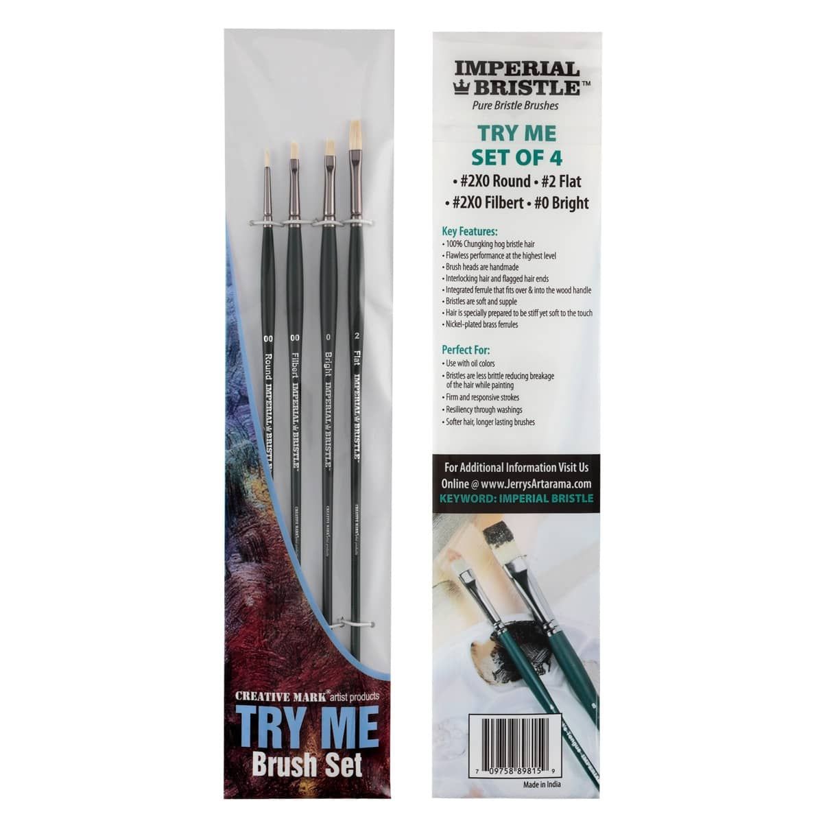 ARTIFY 15 Pieces Chungking Bristle Paint Brush Set, Nature Series