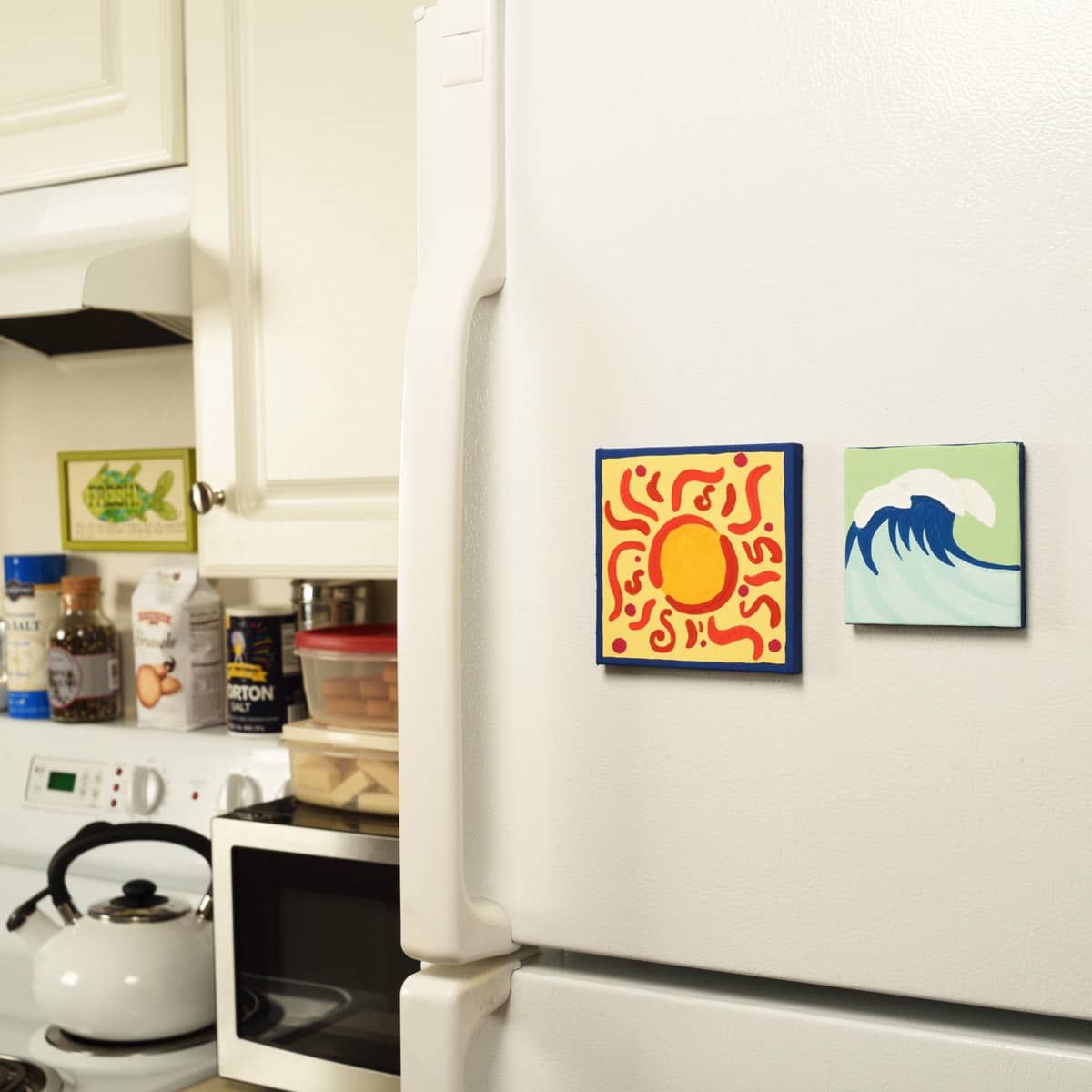 Mini Magnetic 4x4 Canvas Paintable Squares, Pack of 4