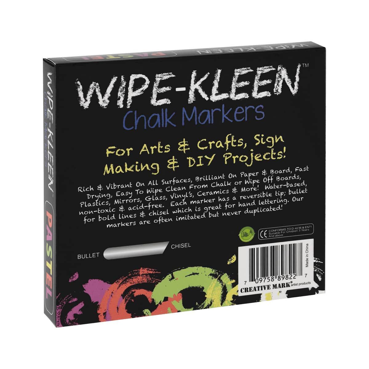 Creative Mark Wipe-Kleen Liquid Chalk Marker Set Of 8 Pastel Colors