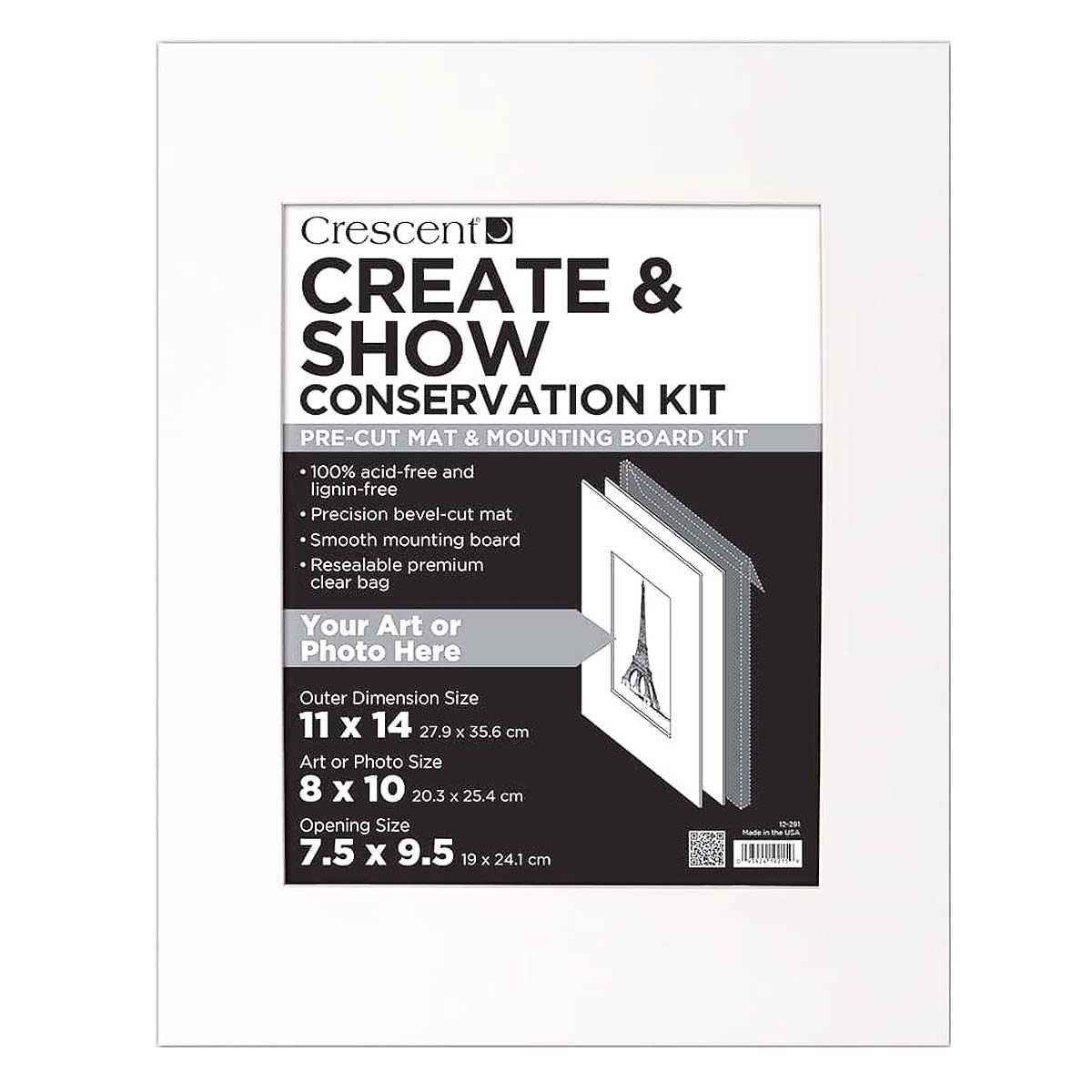 Crescent Create & Show 11"x14" Conservation Kit, Super White