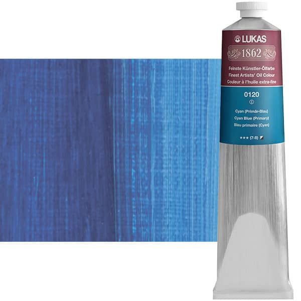 LUKAS 1862 Oil Color - Cyan Blue Primary, 200ml