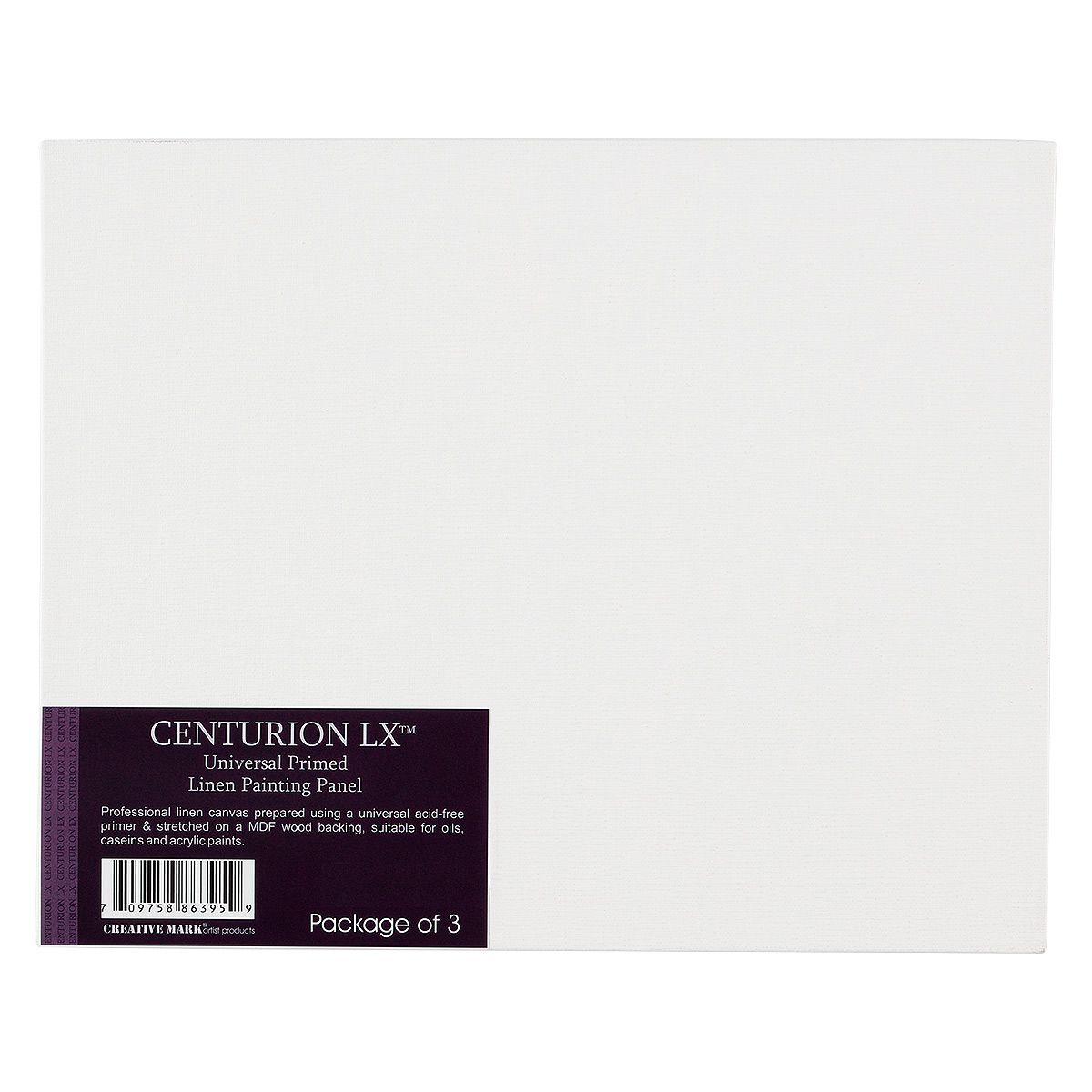 Centurion All-Media Primed Linen Panels 9x12" (Pack of 3)