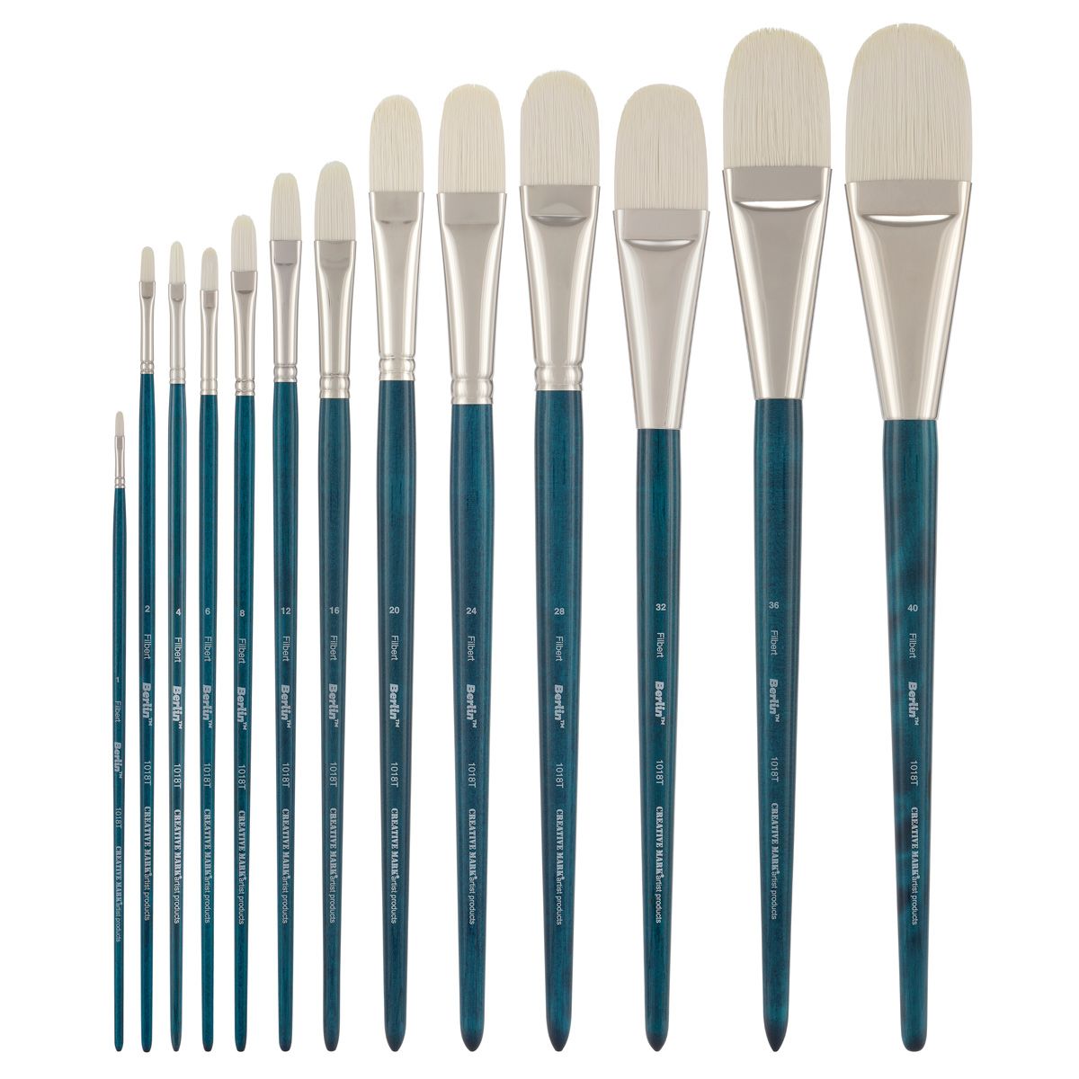 Berlin Synthetic LongHandle Acrylic Brush, Filbert Size 1 Jerry's