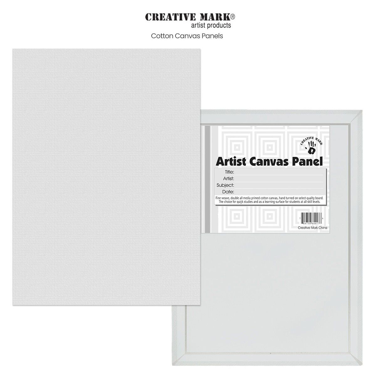 Artist Painting Canvas Panels, 24 White Canvas Boards, Various