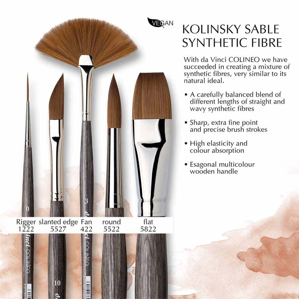 Da Vinci COLINEO Synthetic Kolinsky Brush Series 5522 Round #12