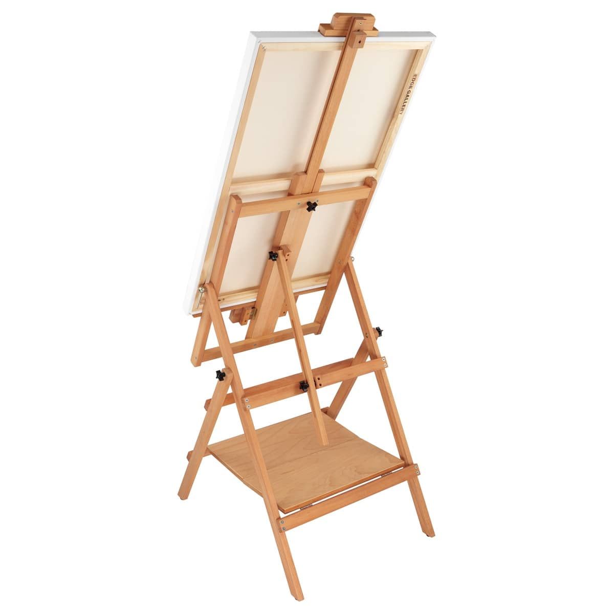 Creative Mark Da Vinci Multimedia Multi-Angle Convertible Wood Art Easel - Elm Wood Oil Finish 24x28 Base Footprint 70 H 34 Table Height