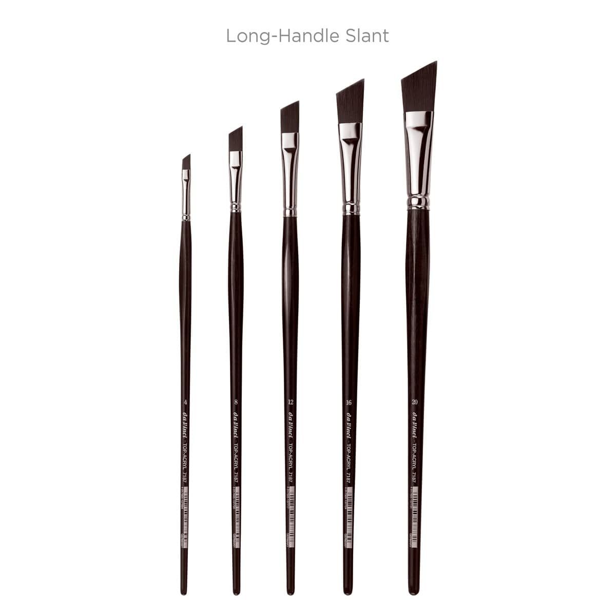 Da Vinci Top Acryl Long-Handle Synthetic Brushes - Slant