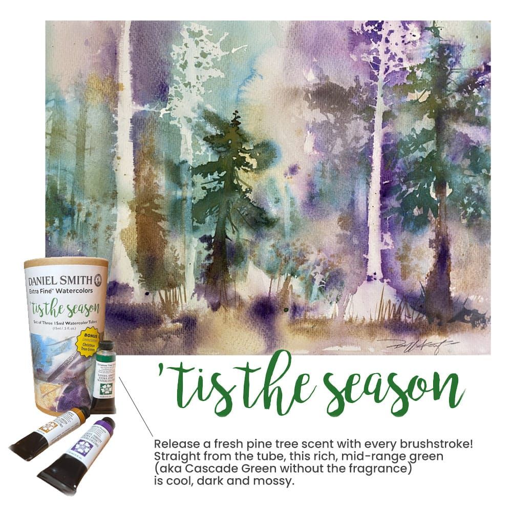 Seasonal set of 3 watercolors is infused with fun and fragrance