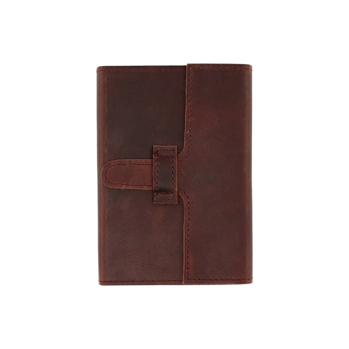 Dark Brown Opus Genuine Leather Journals with Slide Closure - 4x6
