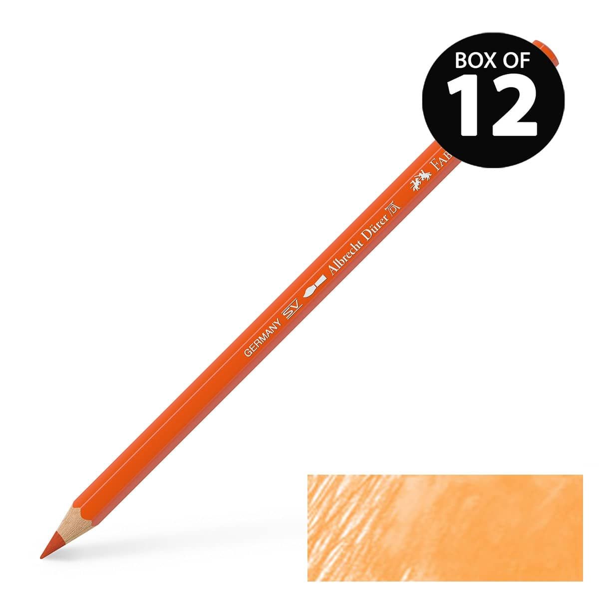 Albrecht Durer Watercolor Pencils Dark Cadmium Orange No. 115, Box of 12