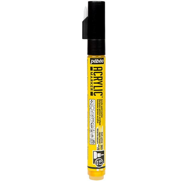 Pebeo Acrylic Marker .7mm - Dark Yellow
