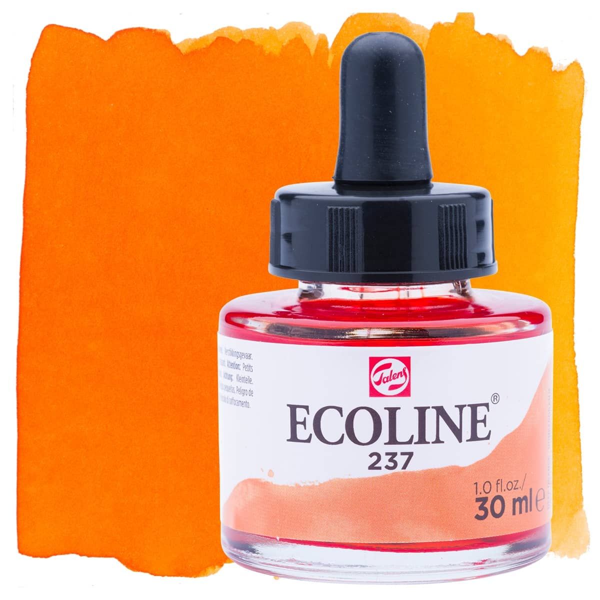 Ecoline Liquid Watercolor 30ml Pipette Jar Deep Orange