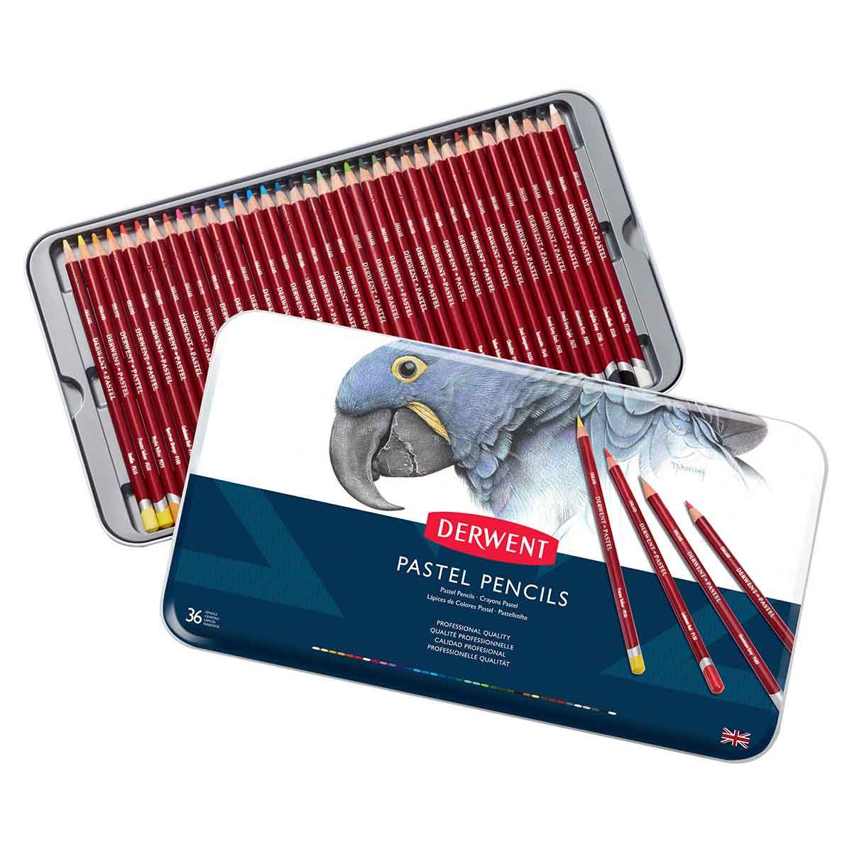 Derwent Pastel Pencils Tin Assorted Colors (Set of 36) Jerry's Artarama
