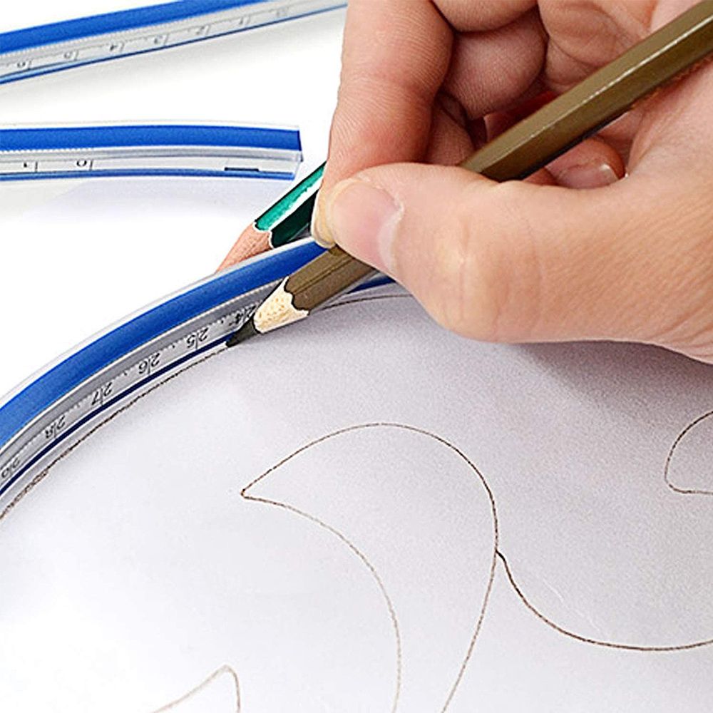 Enjoy the freedom to perfectly draw any curve you want with this flexible curve ruler