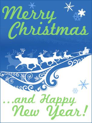 Merry Christmas & Happy New Year Reindeer - Art eGift Card