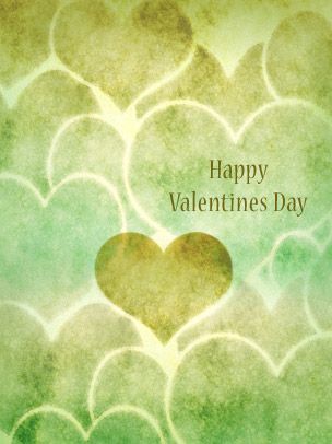 Valentine&#39;s Day Art eGift Card - Green Hearts - electronic gift card eGift Card