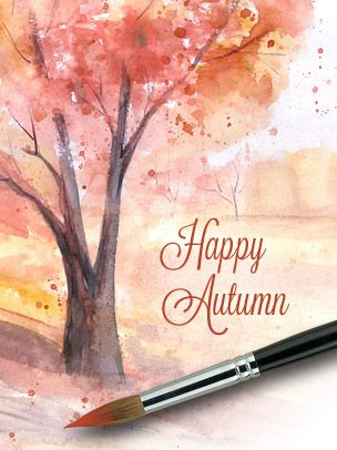 Thanksgiving Art eGift Card - Painted Fall Landscape - electronic gift card eGift Card eGift Card