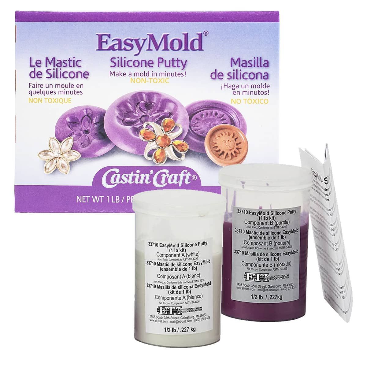CastinCraft EasyMold Silicone Putty, 1 lb Kit