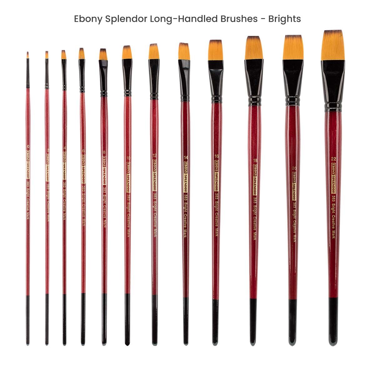  Ebony Splendor Paint Brushes for Acrylic Painting, Watercolor  and More - Short Handle Round Brushes - Rigger - # 3